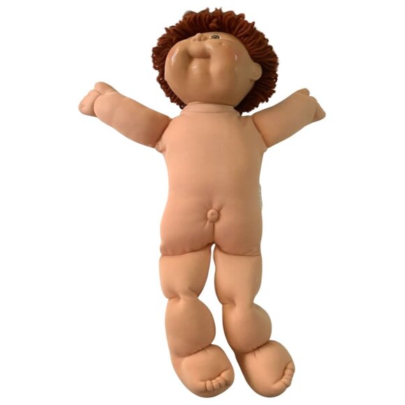 Vintage Cabbage Patch Kids 1982 PLush Doll Brown Curly Hair 17 in Tall Brown Eye - Picture 1 of 4